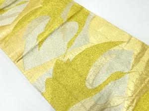アンティーク　地紙に鶴模様織出し袋帯（材料）